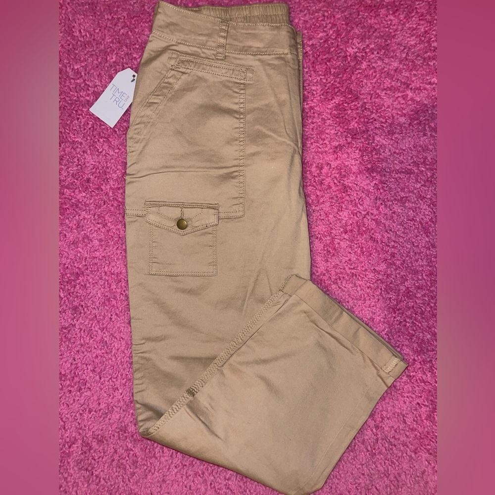 Time and Tru Light Brown Cargo Pants